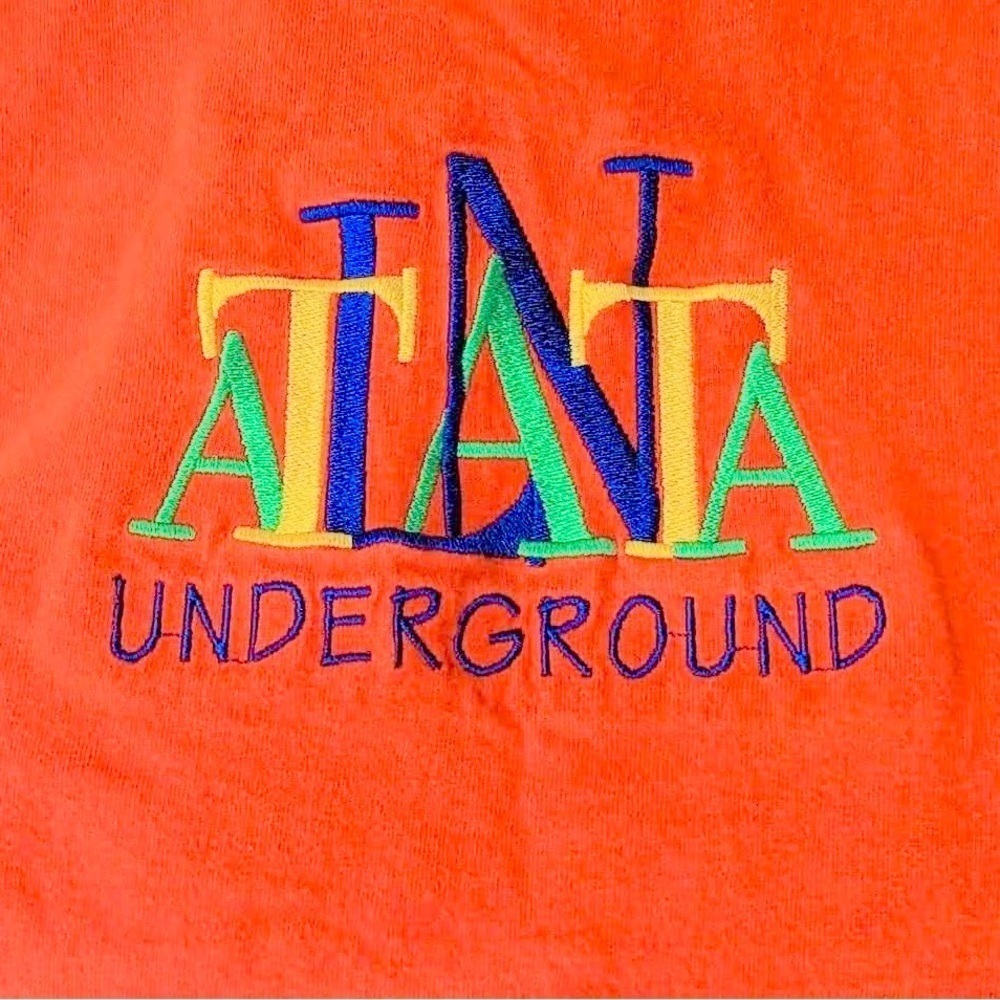 Vintage Graphic Tee 90s Atlanta Georgia Underground Tee Large - Picture 3 of 6